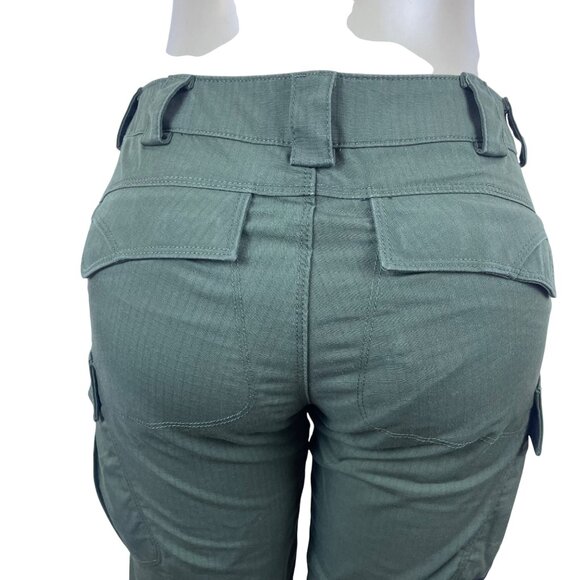 5.11 Tactical Women's Green Cotton Ripstop Cargo Pants Durable Utility Size 6 - Picture 6 of 12